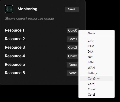 Add drop down menu items